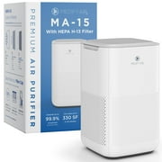 Medify Air MA-15 Air Purifier - 660 sq ft Coverage - Air Purifier with HEPA Filters - Desktop Air Purifier for Bedroom & Office - Includes Sleep Mode & Timer - White, 1-Pack