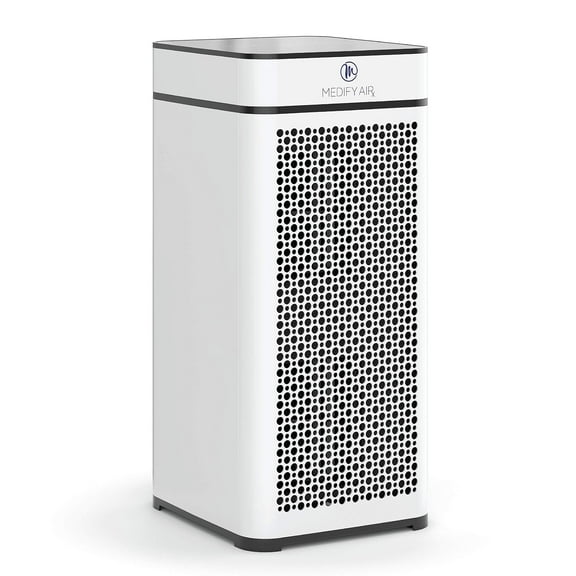 Medify Air White MA-40 Air Purifier with HEPA Filters I Smoke Dust Pet Odors I 3 in 1 with Pre-filter HEPA H13 & Activated Carbon I Removal of 0.1 to 0.3 microns I 1,793 Sq ft Coverage I 1-Pack