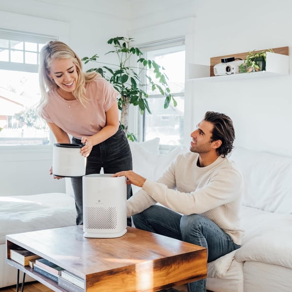 Medify MA-14 Air Purifier with True HEPA H13 Filter for Smoke Odors Pollen Pets 99.9% Removal to 0.1 Microns White