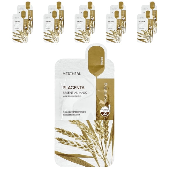 Mediheal Best Korean Sheet Mask - Placenta Essential Face Mask 10 Sheets
