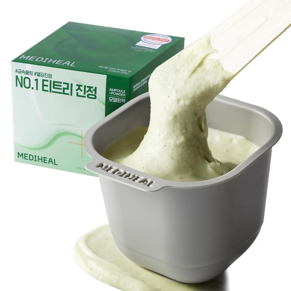 Mediheal Derma Modeling Pack (Teatree Calming), Easy DIY Home Spa Kits, Hydrating Icy Jelly Mask For Skin Refreshment