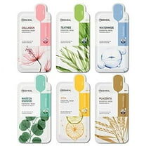 Mediheal Moisturizing Sheet Mask New Essential HERO 6 pack For Blemishes,Soothing (Collagen, Tea Tree, Placenta, Madecassoside, Vita, Watermide)| Korean Skincare Facial Sheet Mask Combo