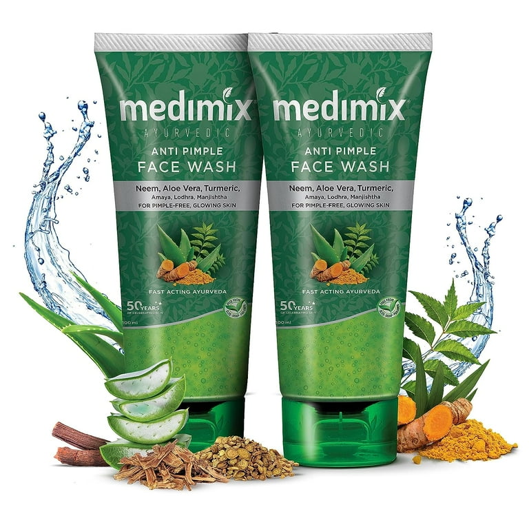 Medimix Ayurvedic Anti Pimple Face Wash 100ml Pack of 2