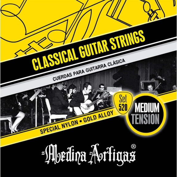 Medina Artigas Classical Guitar Strings Normal Tension Special Nylon - Gold Alloy "Bronze 85/15"(0520)