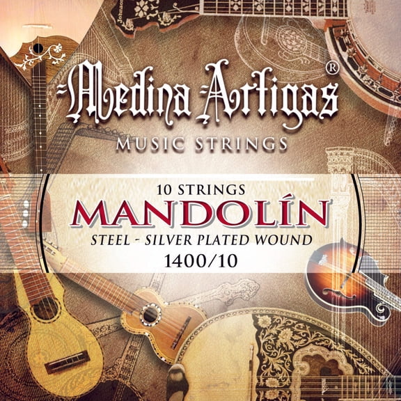 Medina Artigas LATIN AMERINA MANDOLIN 10 String Steel - Silver Plated Wound (1400/10)