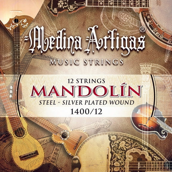 Medina Artigas LATIN AMERINA MANDOLIN 12 String Steel - Silver Plated Wound (1400/12)