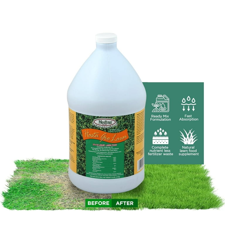 Medina 1 Gal. HastaGro 12-4-8 Liquid Lawn Food Plus Medina 1 Gal. HastaGro 12-4-8 Liquid Lawn Food Plus