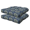 thumbnail image 1 of Medina Medallion Pacific Blue Essentials Tufted Seat Cushion (2-Pack), 1 of 7