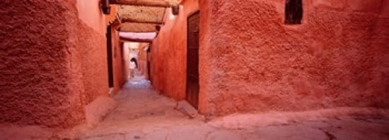 Medina Old Town Marrakech Morocco Canvas Art - Panoramic Images (36 x 13)