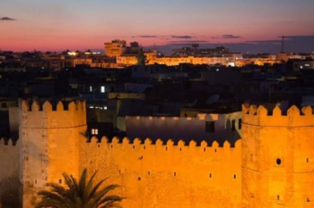 Medina Tunisia Canvas Art - Walter Bibikow DanitaDelimont (35 x 23)