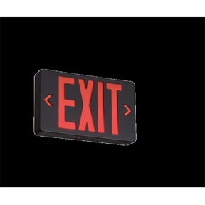 Medinah Power 102-12600017-1 Compact Exit Sign, Black with Red Letters