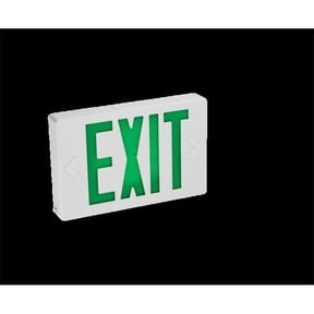 Medinah Power 102-12600018-1 Compact Exit Sign, White with Green Letters