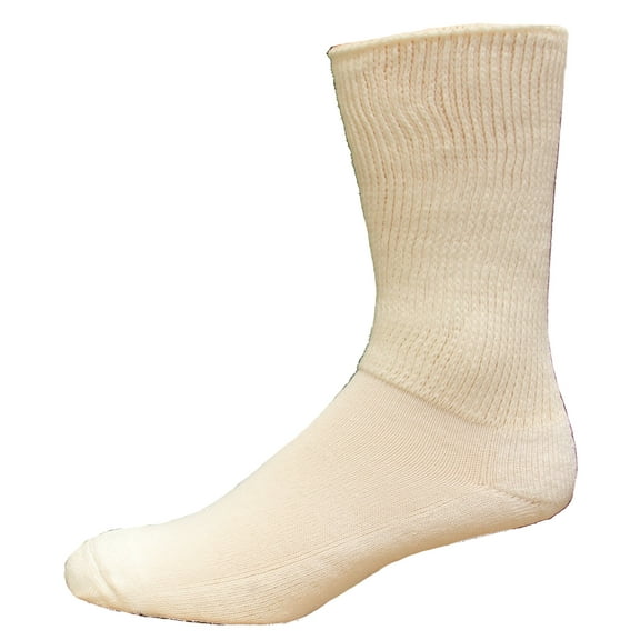 Medipeds Coolmax Cotton Half Cushion Extra Wide Quarter Socks 2 Pair, White, M13-15