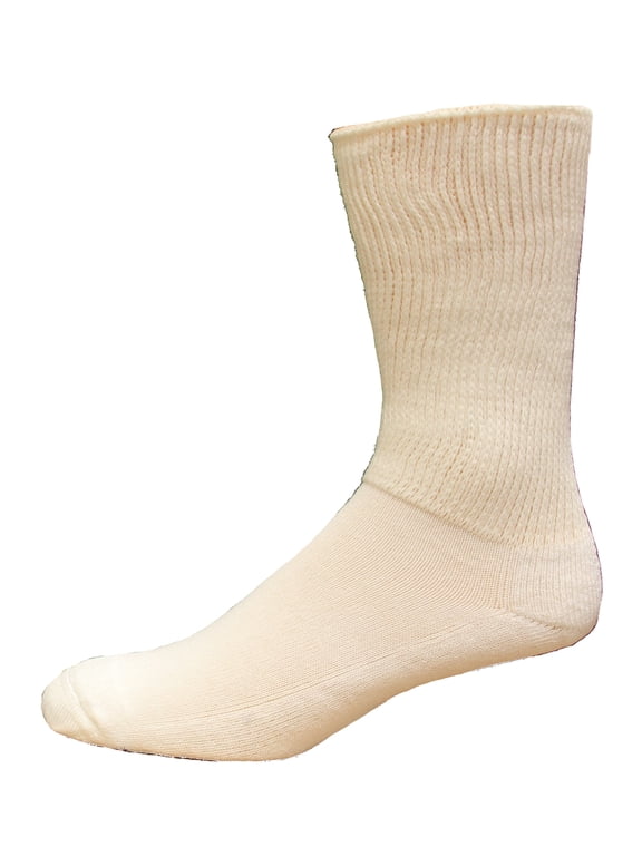 Coolmax Cotton Half Cushion Extra Wide Quarter Socks 2 Pair, White, M13-15
