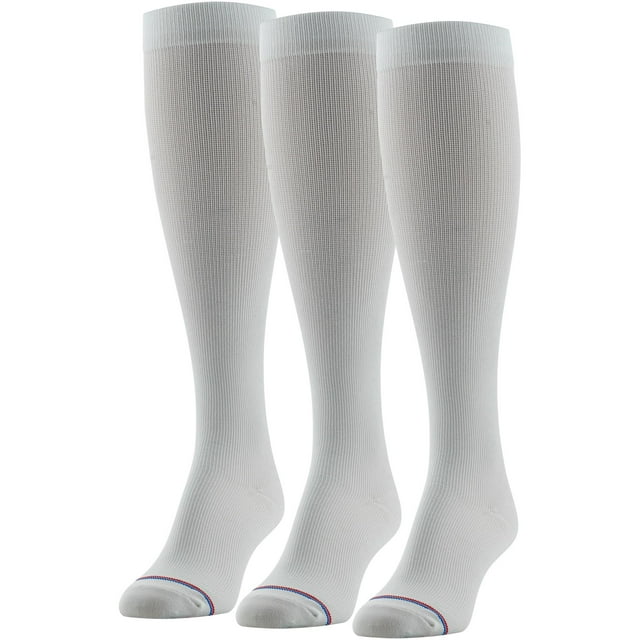 MediPeds Women's Mild Compression Knee High Support Socks, 3 Pairs