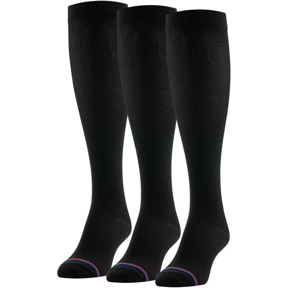 MediPeds Women's Mild Compression Knee High Support Socks, 3 Pairs