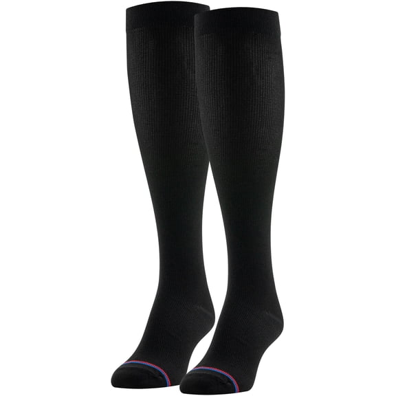 Medipeds compression socks large, black, 2 pr