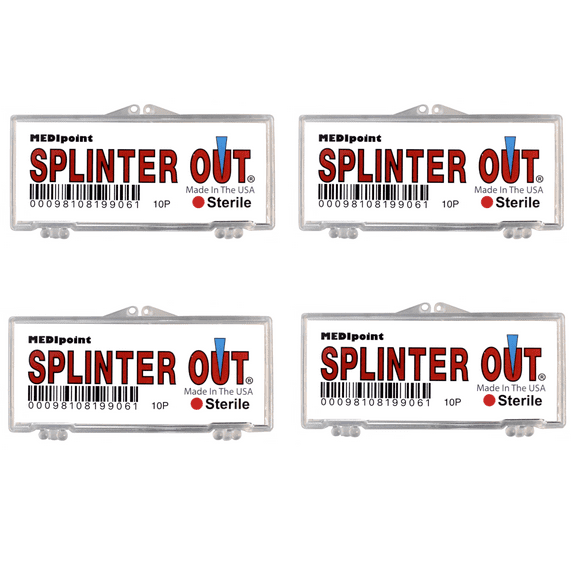 Medipoint Splinter Out Remover, Sterile, Disposable and Easy to Use, 10 Count - 4 Pack