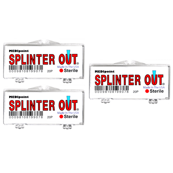 Medipoint Splinter Out Remover, Sterile, Disposable and Easy to Use, 20 Count - 3 Pack
