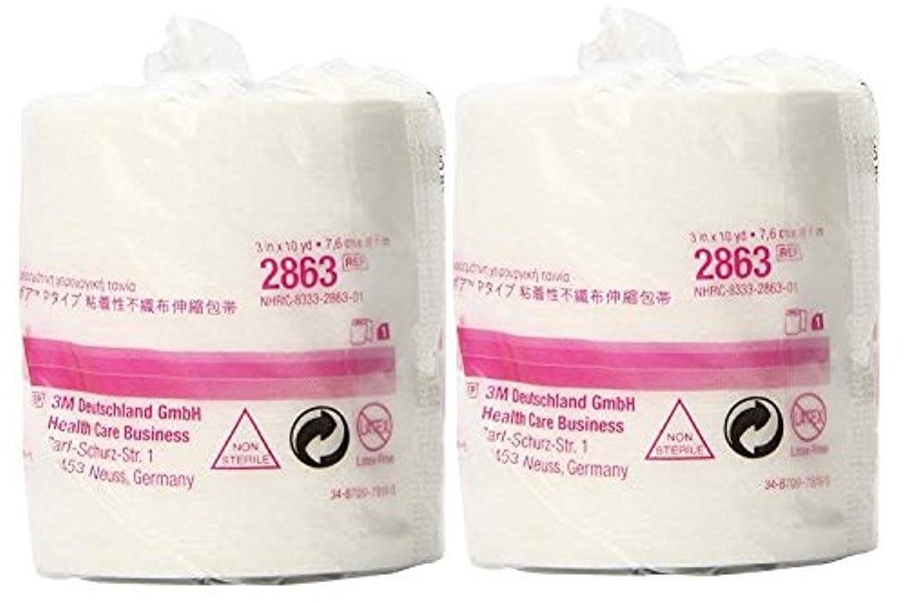 Medipore Hypoallergenic Medical Tape 3" x 10 Yds 2 Pk| Micropore First Aid Tape | Soft Cloth Surgical Tape for Wounds | Surgical Tape Sensitive Skin | Bandage Tape Roll | Medical Adhesive Tape