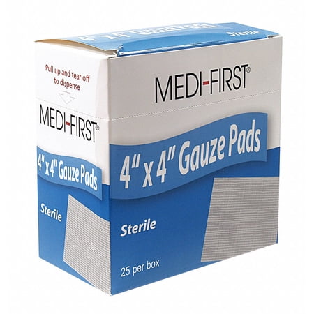 Medique Gauze Pad,Sterile,12 Ply Cotton,PK25 62073