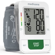 Medisana Blood Pressure Monitor with 2x199 Sets Memory, Automatic Upper Arm Blood Pressure Monitors for Home Use, LCD Digital Display, Adjustable Large Cuff