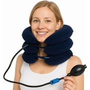 Medisupplis Inflatable Neck Stretcher For Neck Pain Relief For Men & Women Adjustable Neck Brace Cervical Neck Traction Device For Home Use