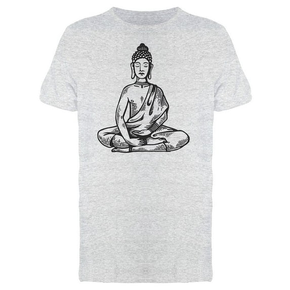 Meditating Buddha Lotus Pose T-Shirt Men -Image by Shutterstock, Male Large