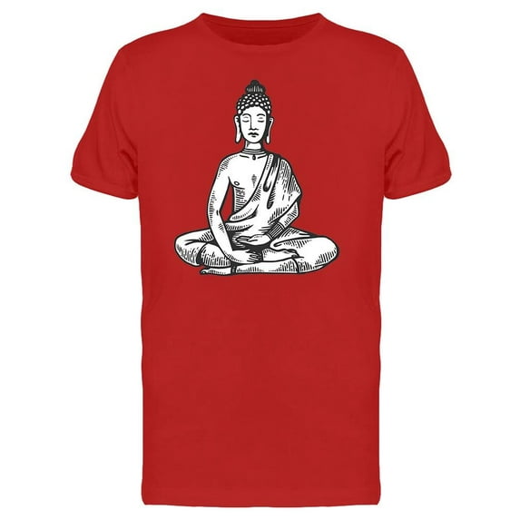 Meditating Buddha Lotus Pose T-Shirt Men -Image by Shutterstock, Male Small