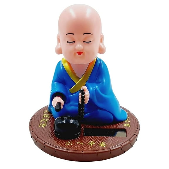Meditating Buddha Monk Statue Feng Shui Items for Good Luck Buddha Idol Statue for Car Dashboard Table Top Home Decoration