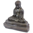 thumbnail image 1 of Meditating Buddha Statue – Natural Bronze Appearance – Made of Resin – Lightweight – 24” Height, 1 of 6