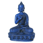 Meditating Buddha Statue, blue Blessing buddha hand crafted by himalayan artisan