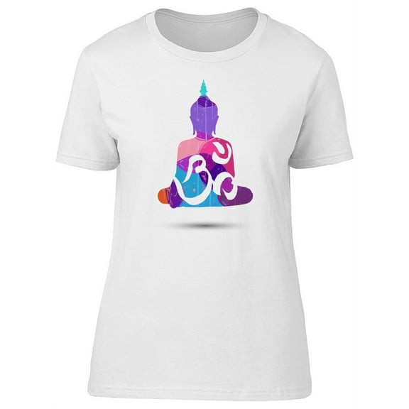Meditating Om Silhouette T-Shirt Women -Image by Shutterstock, Female Medium