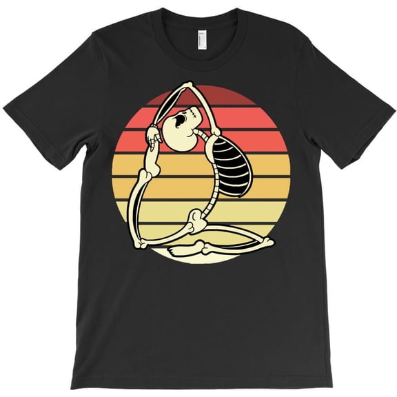 Meditating Skeleton Funny Yoga Bones Graphic Tee, Zen - Perfect Birthday Present, H24401 T-Shirt, for Men and Women, Up to Size 5XL