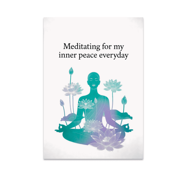 Meditating for My Inner Peace Everyday - Mindfulness Meditation Seeker - 13x19 Poster Print