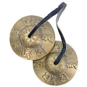 Meditation Bell - Tingsha Cymbals with Straps - Meditation Chime Tibetan Bell for Healing Yoga Meditation in a Box by Mudra Crafts, Tibet Mantra 2.75 Inches