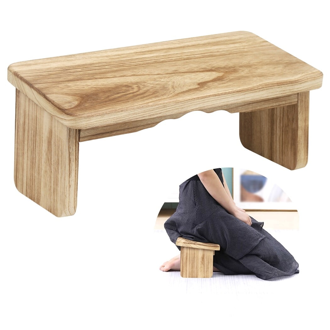 Meditation Bench, Wooden Yoga Meditation Bench, Foldable & Ergonomic