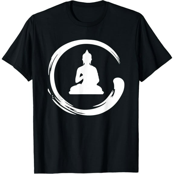 Meditation Buddha T-ShirtMen's and women's gift, black and white T-shirt, size: Extra large S-4XL