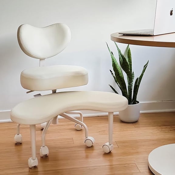 Meditation Chair Plus, Cross Legged Chair with Wheels, ADHD Chair, Criss Cross Desk Chair with Lumbar Support and Adjustable Stool, Flexible Design for Fidgety Sitters