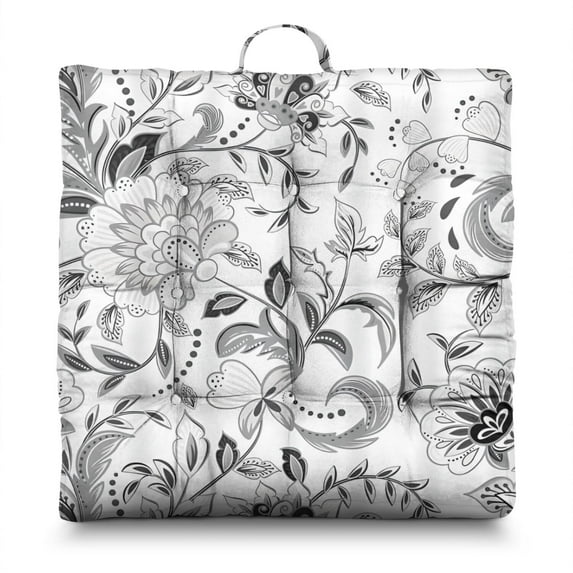 Meditation Cushion, Dutch Velvet Boho Floor Pillow, Meditation Pillows for Sitting Comfort, Cushions for Yoga and Meditation, Square Floor Pillow for Home and Outdoors 22 x 22