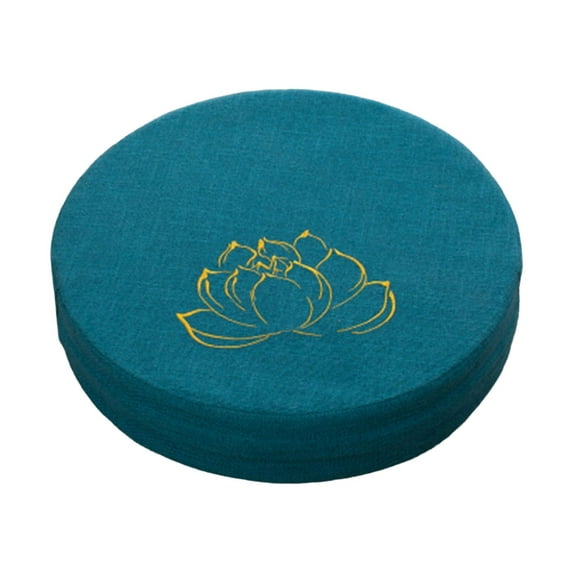Meditation Cushion Washable 40cm Dia Traditional Tibetan Meditation Pillow Comfortable Floor Pillow for Outdoor Meditation Holiday Gifts Dark Blue 10cm