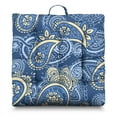 thumbnail image 1 of Meditation Cushion with Paisley Pattern, Boho Square Floor Pillow for Yoga and Sitting 22 x 22, 1 of 7