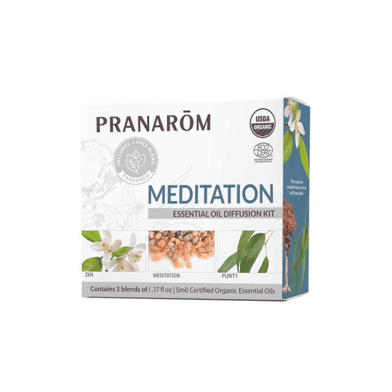 Pranarom - Meditation Diffusion Essential Oil Kit (3-Pack of 5ml) - Meditation, Zen, and Purity Essential Oils - 100% Pure Essential Oil | USDA and ECOCERT Certified Organic