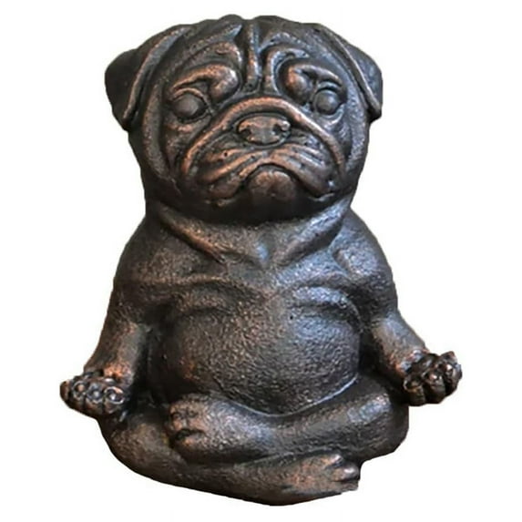 Meditation Dog Statue, Yoga French Bulldog Statue, Realistic Resin Pug Sculpture Home Decor, Gift for Pug Lovers B