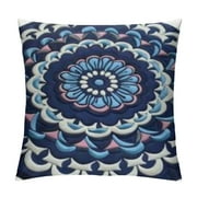 Meditation Floor Cushion for Adults, Round Large Thick Floor Pillow, Memory Foam Filling, Navy Blue