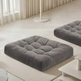 thumbnail image 1 of Meditation Floor Pillow 22×22 Inch 2 Pack Large Floor Cushions for Adults Square Tufted Corduroy Floor Pillows for Yoga Living Tatami Room Grey, 1 of 12