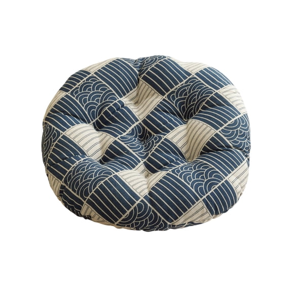 Meditation Floor Pillow, Bohemian Round Pillows Seating for Adults, Cotton Linen Cushion for Living Room Tatami, 16 Inch