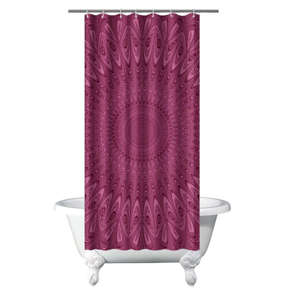 Meditation Healing Shower Curtain, Emotional Energy Mandala Psychedelic Trippy Style Bathroom Decor 36x72 Inch Machine Washable Waterproof Fabric