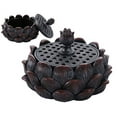 thumbnail image 1 of Meditation Of Buddha Lotus Flower Blossom Multiple Incense Sticks Holder Burner Figurine, 1 of 3