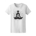 thumbnail image 1 of Meditation Om Yoga Lotus Pose T-Shirt Women -Image by Shutterstock, Female x-Large, 1 of 2